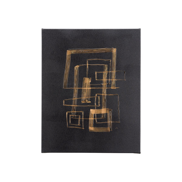 Lines IV by Mercana Studio a Hand Embellished Textured Canvas