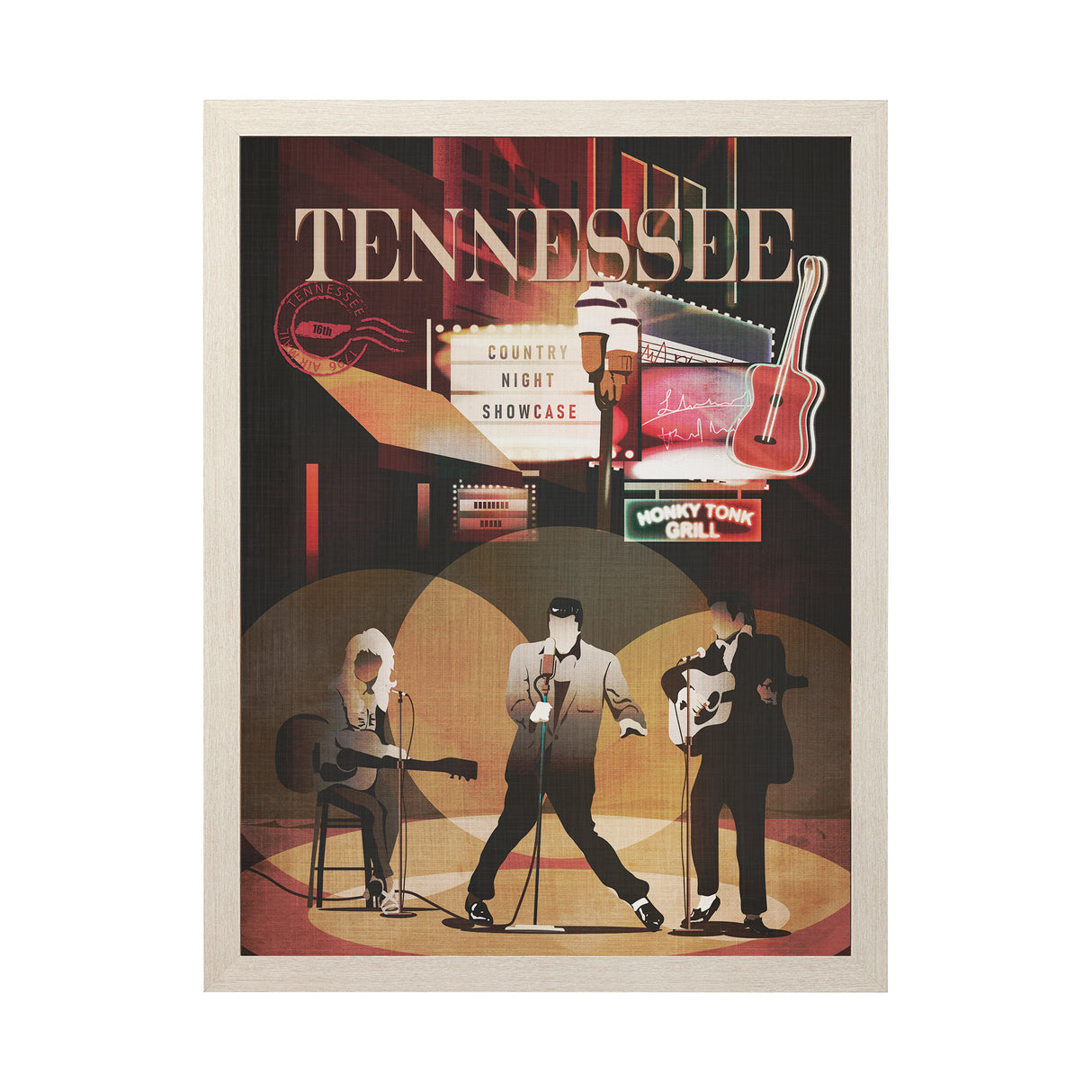 Tennessee Go USA (L) by Mercana Studio a Hand Embellished Decograph Framed Art Print from Mercana - Luna Furniture