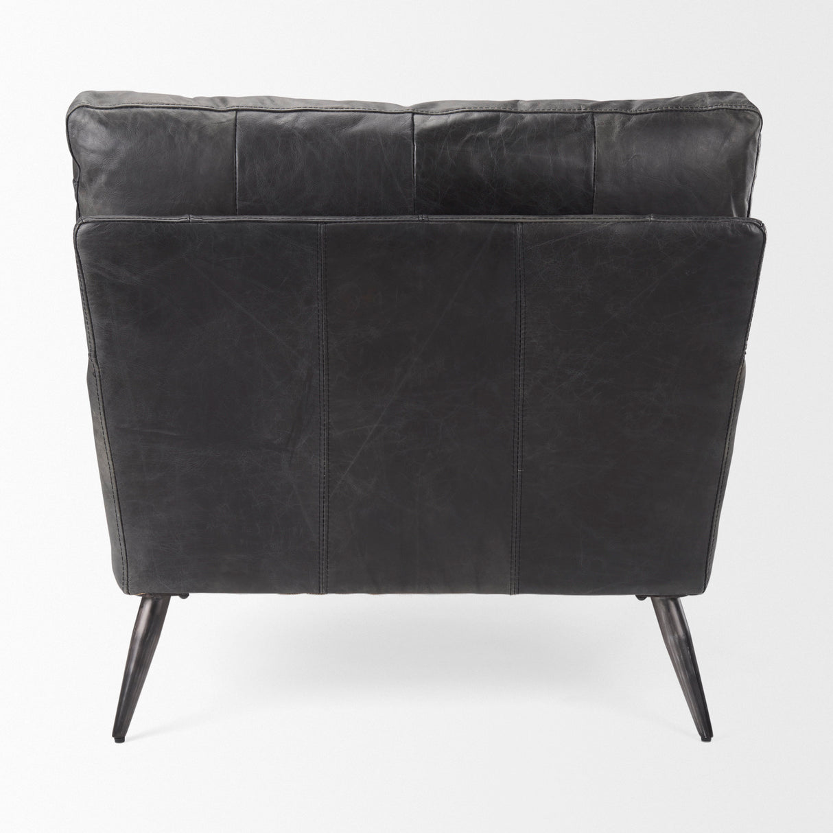 Cochrane 34.5L x 33.0W x 32.5H Black Leather Wrapped Chair from Mercana - Luna Furniture