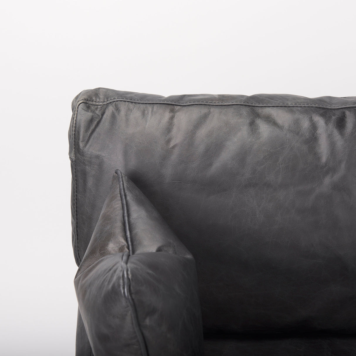 Cochrane 34.5L x 33.0W x 32.5H Black Leather Wrapped Chair from Mercana - Luna Furniture