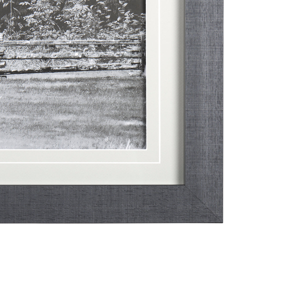 Grey & White Barn I by Mercana Studio Hand Embellished Textured Framed Photo Art Print Matted under from Mercana - Luna Furniture
