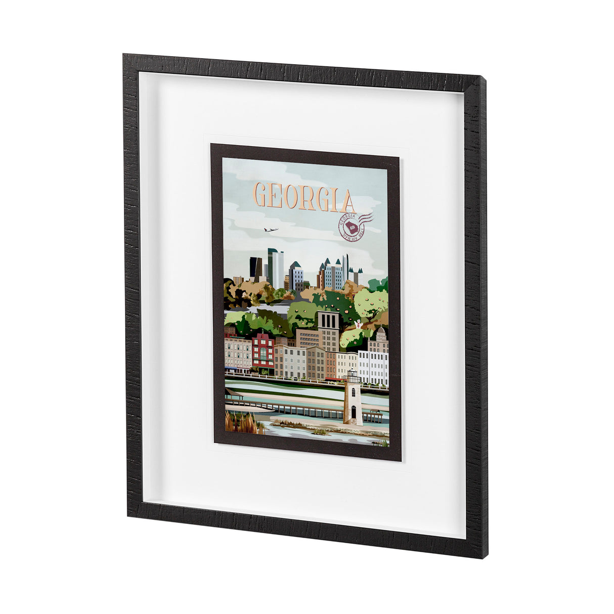 Georgia Go USA (M) by Mercana Studio a Framed Art Print Matted under Glass from Mercana - Luna Furniture