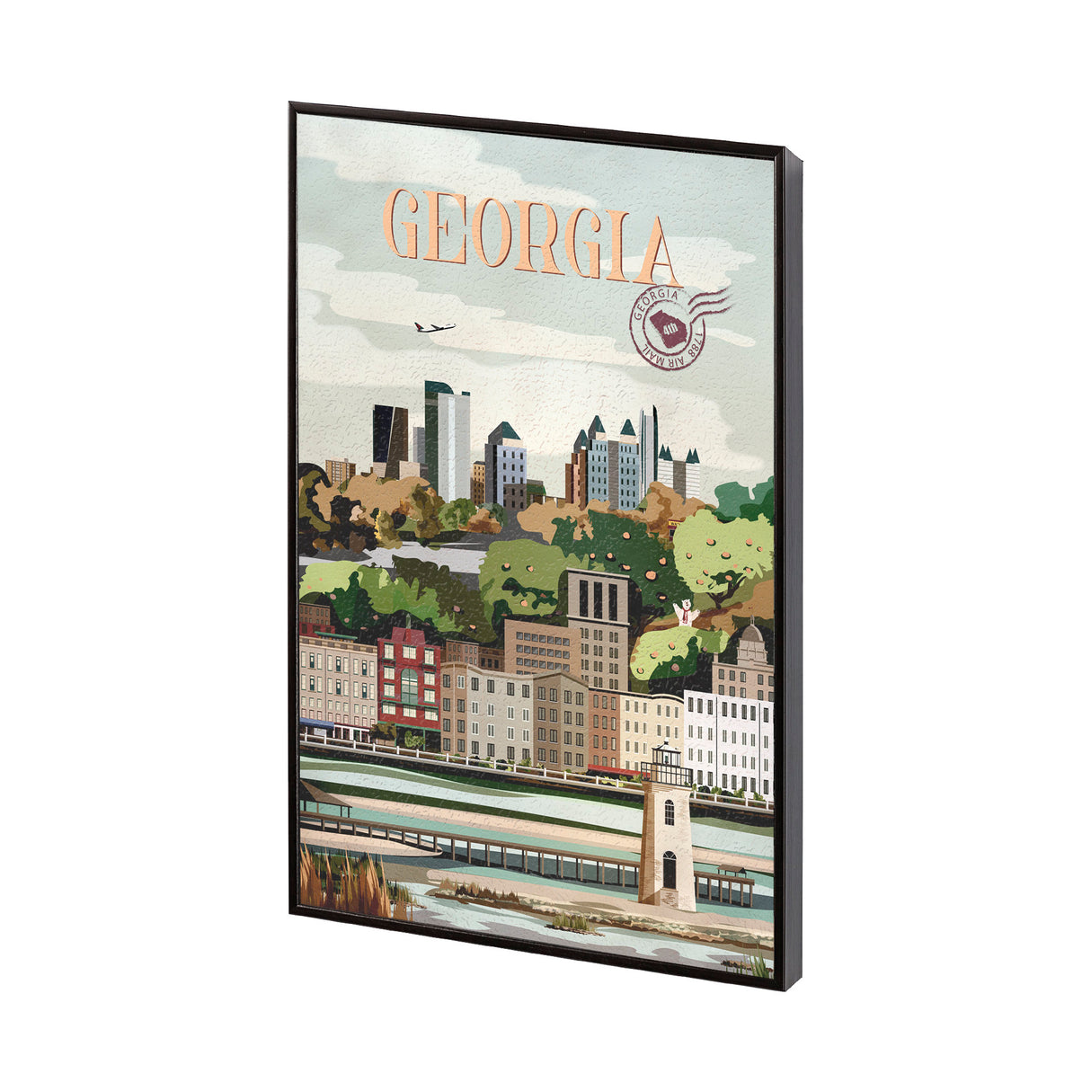 Georgia Go USA (SM) by Mercana Studio a Hand Embellished Decograph Framed Art Print from Mercana - Luna Furniture