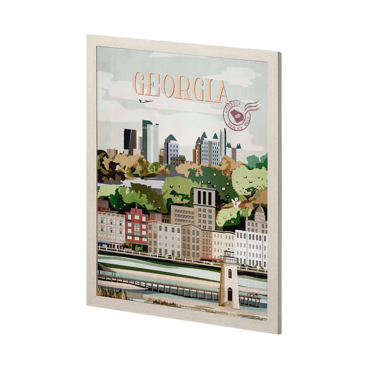 Georgia Go USA (L) by Mercana Studio a Hand Embellished Decograph Framed Art Print from Mercana - Luna Furniture