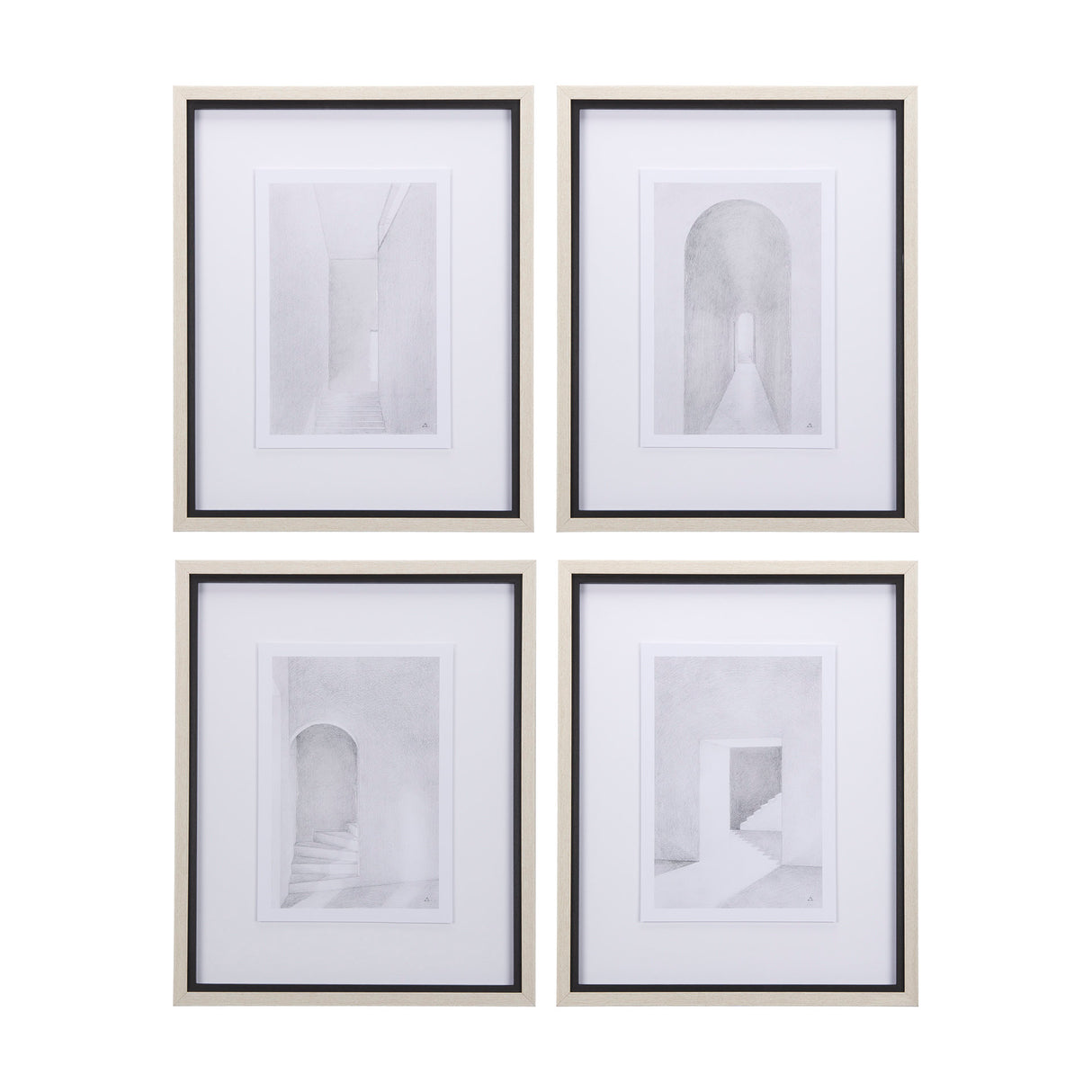 Corridor I by Mercana Studio a Hand Embellished Textured Framed Art Print Matted under Glass from Mercana - Luna Furniture
