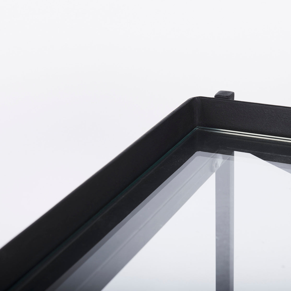 Trey 72.0"L x 16.0"W x 30.0"H Black Metal W/Glass Console Table from Mercana - Luna Furniture