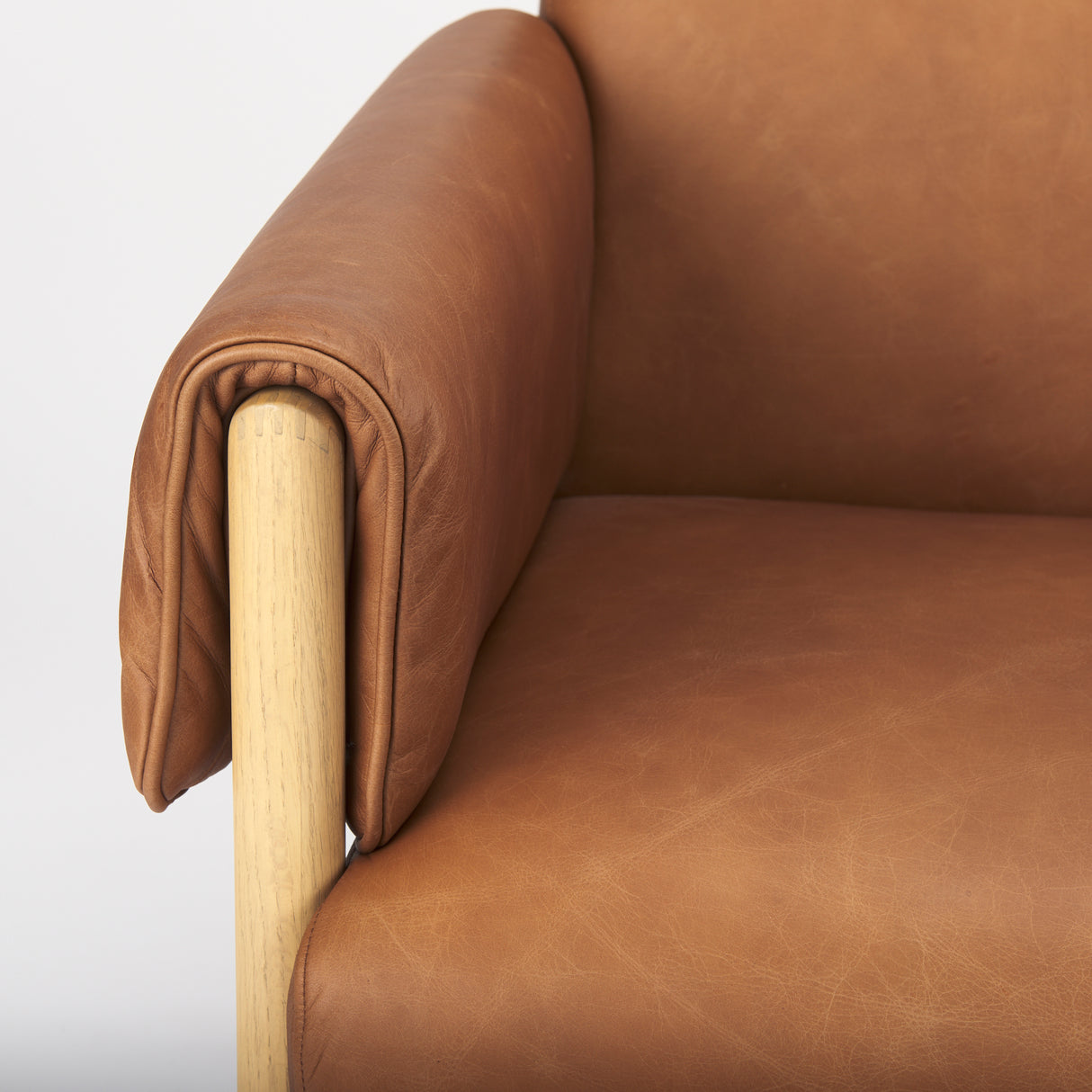 Ashton Brown Leather w/ Light Wood Accent Chair from Mercana - Luna Furniture