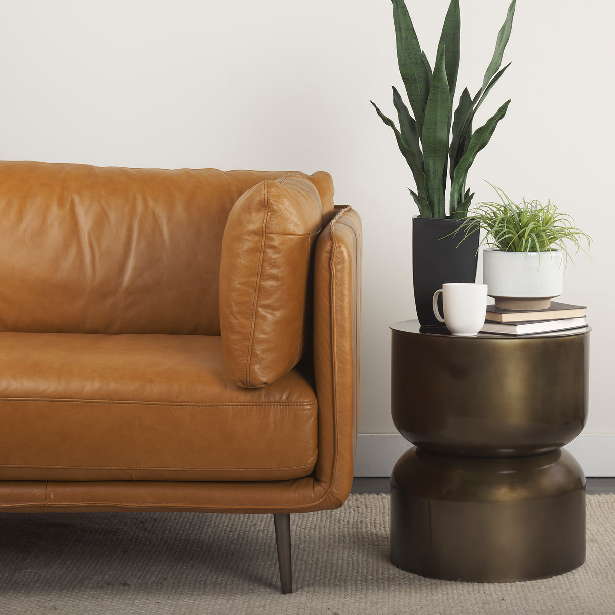 Catriona 17L x 17W x 20H Gold Accent Hourglass Table from Mercana - Luna Furniture