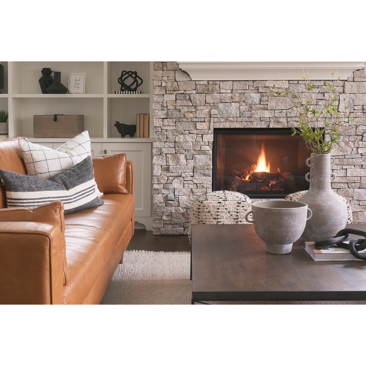 Sherry Rustic Brown Tall Neck Ceramic Vase from Mercana - Luna Furniture