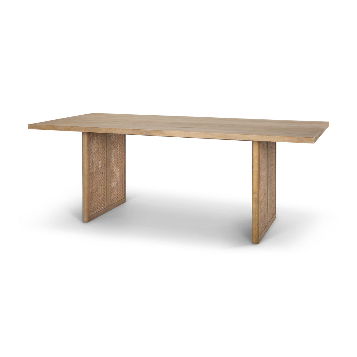 Grier 84" Light Brown Wood w/ Cane Dining Table from Mercana - Luna Furniture