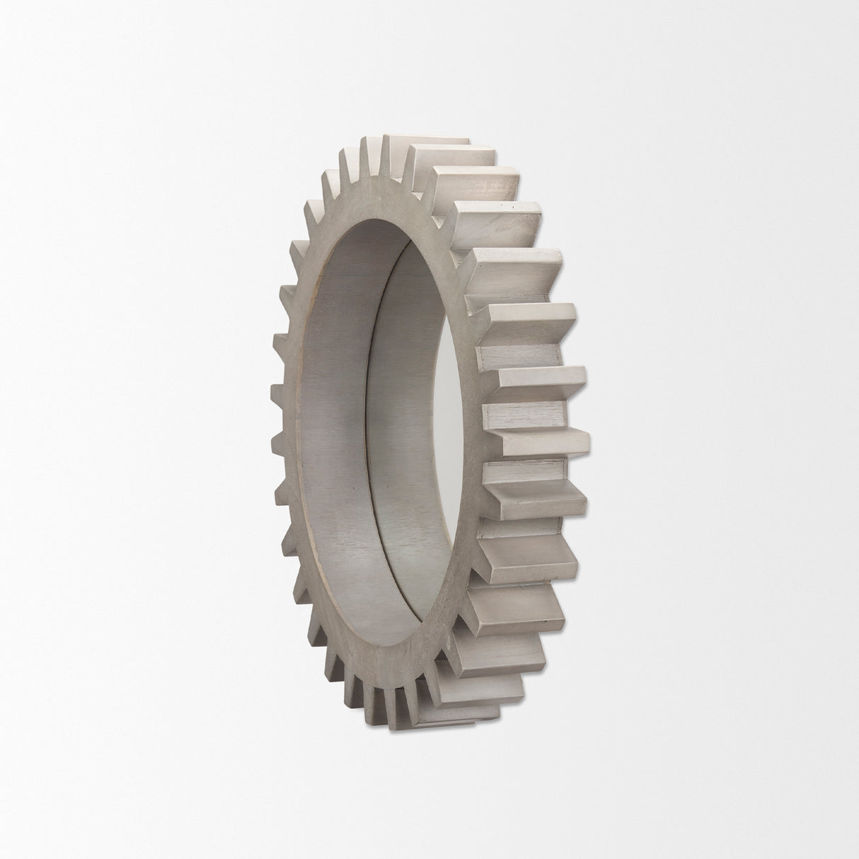 Sundance Cog 26" Round Grey Wood Frame Mirror from Mercana - Luna Furniture