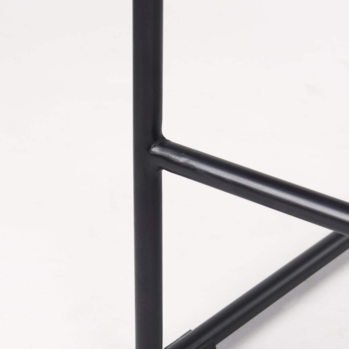 Givens 25.8"H Seat Height Natural Wood W/Black Metal Counter Stool from Mercana - Luna Furniture
