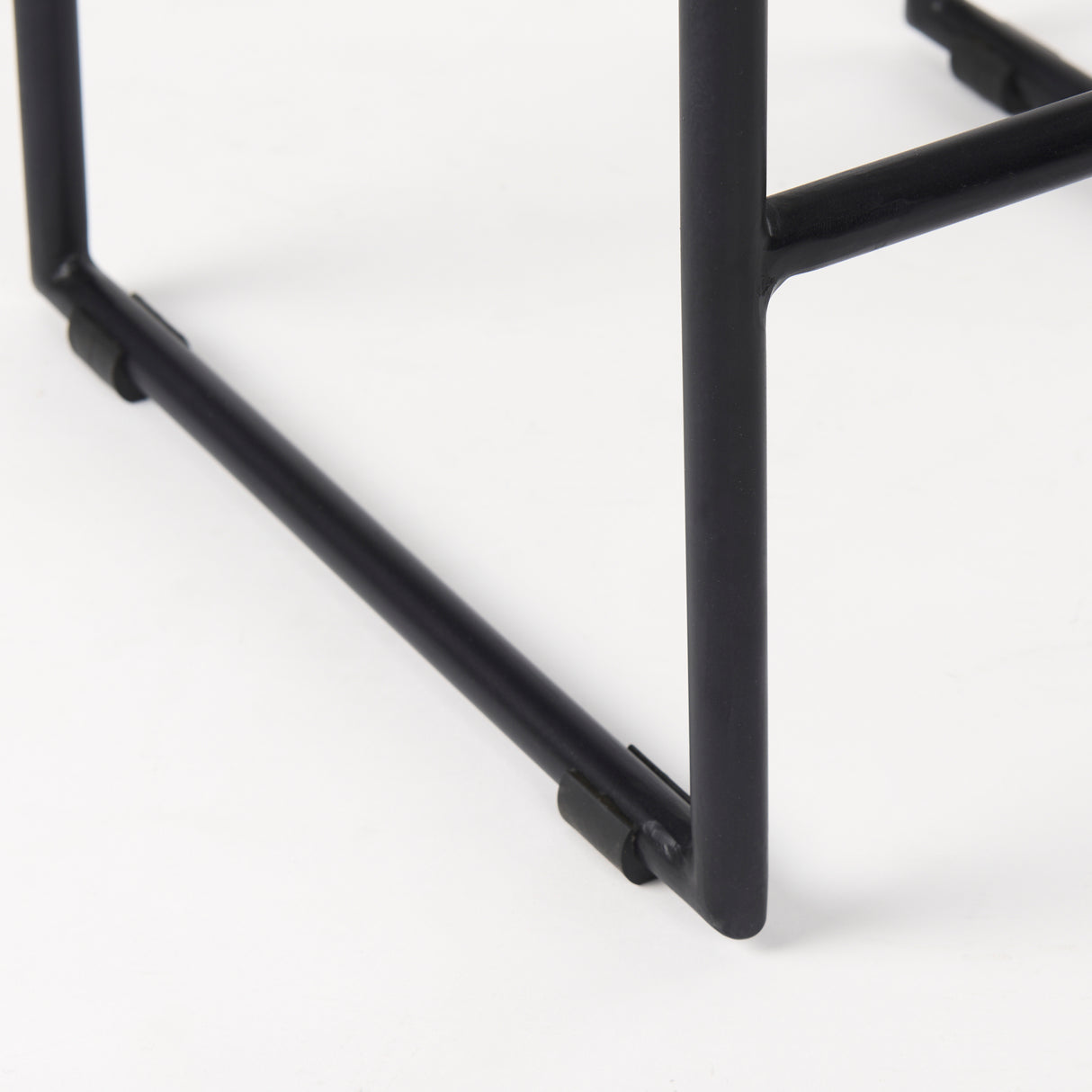 Givens 25.8"H Seat Height Natural Wood W/Black Metal Counter Stool from Mercana - Luna Furniture