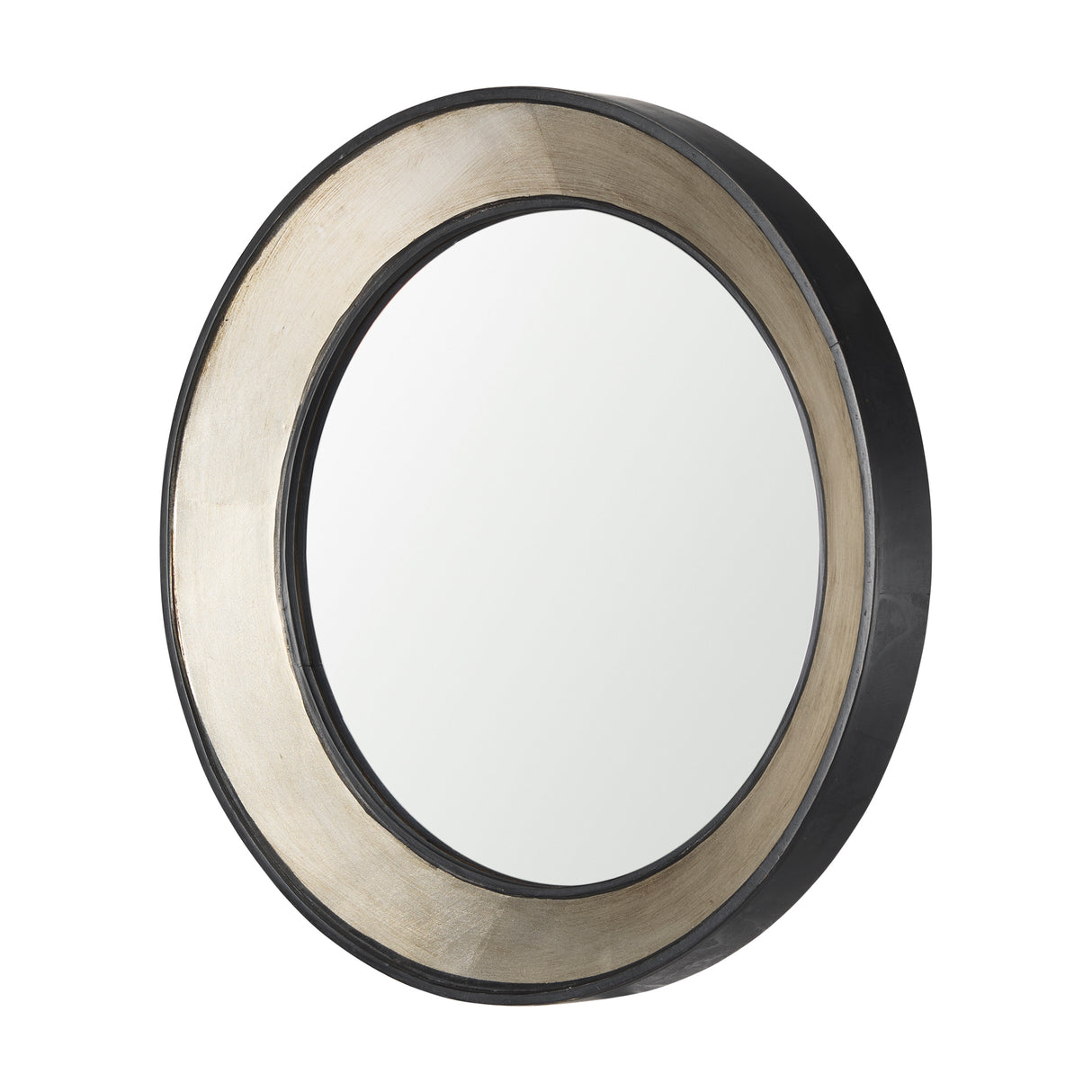 Ovallas 22" Round Champagne Wood Frame Mirror from Mercana - Luna Furniture