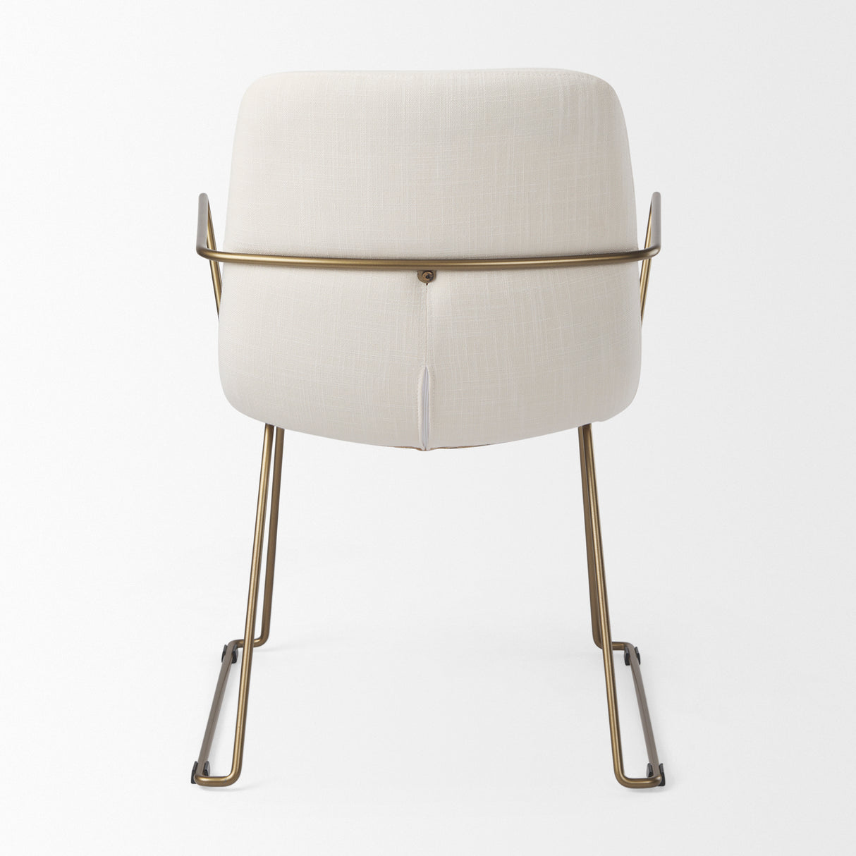 Sawyer Cream Fabric Wrap Gold Metal Frame Dining Chair from Mercana - Luna Furniture
