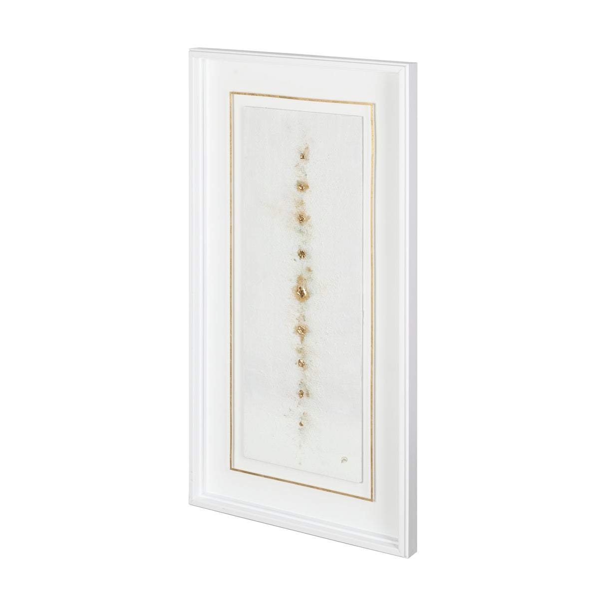 Dots I-Gold by Studio M a handmade Original Framed Artwork under Glass from Mercana - Luna Furniture