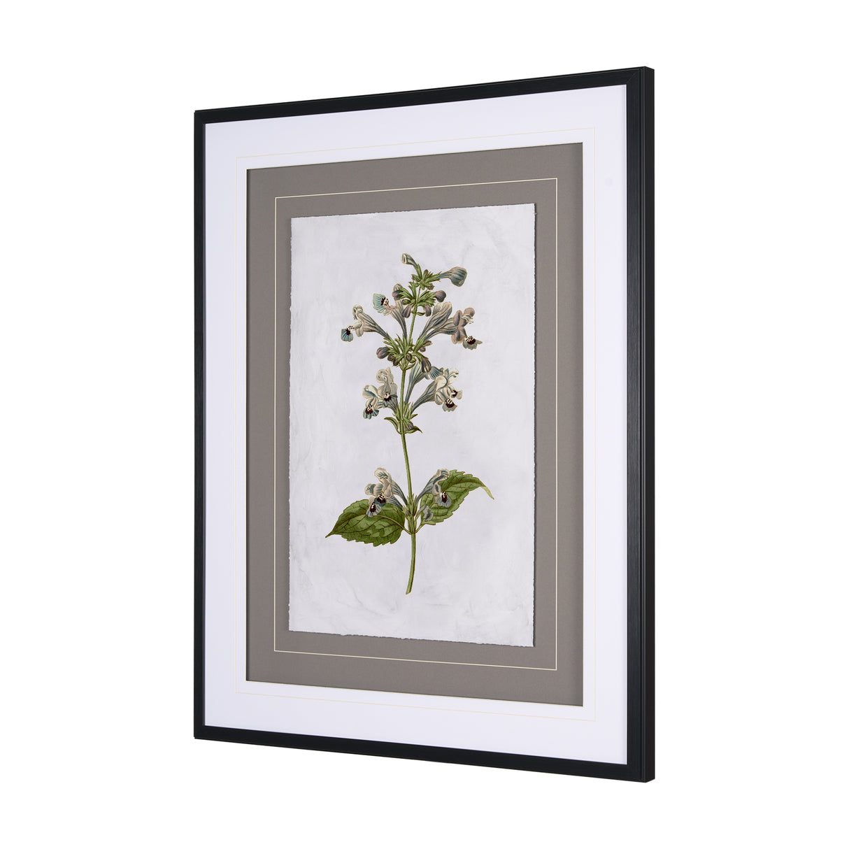 Soft Blue Botanoicals III by Mercana Studio Hand Embellished Framed Art Print Matted under Glass from Mercana - Luna Furniture