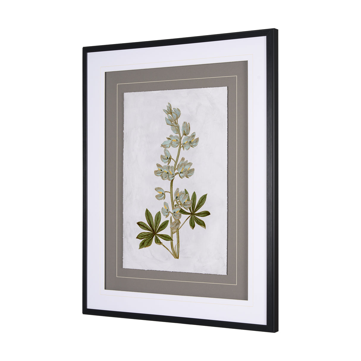 Soft Blue Botanoicals VIII by Mercana Studio Hand Embellished Framed Art Print Matted under Glass from Mercana - Luna Furniture