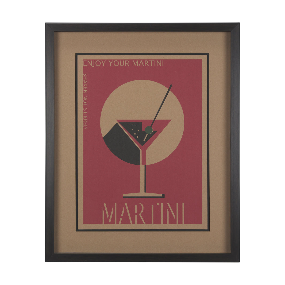 Martini by Simeng a Framed Art Print Matted under Glass from Mercana - Luna Furniture
