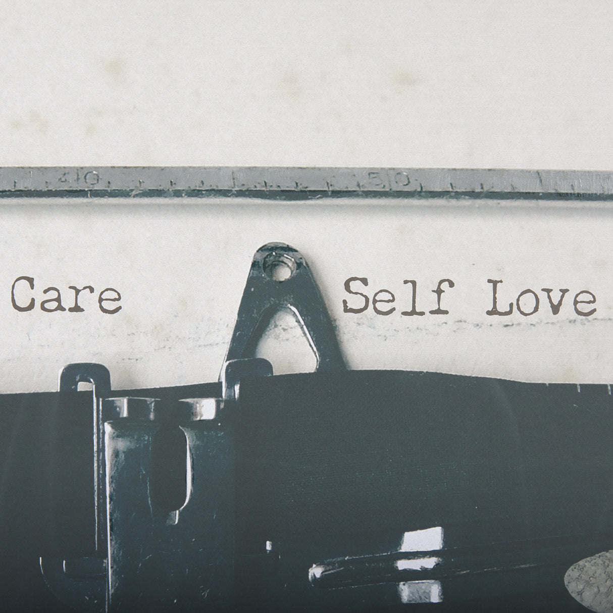 Typewriter Notes Care by Mercana Studio Hand Embellished Textured Framed Photo Art Print Matted unde from Mercana - Luna Furniture