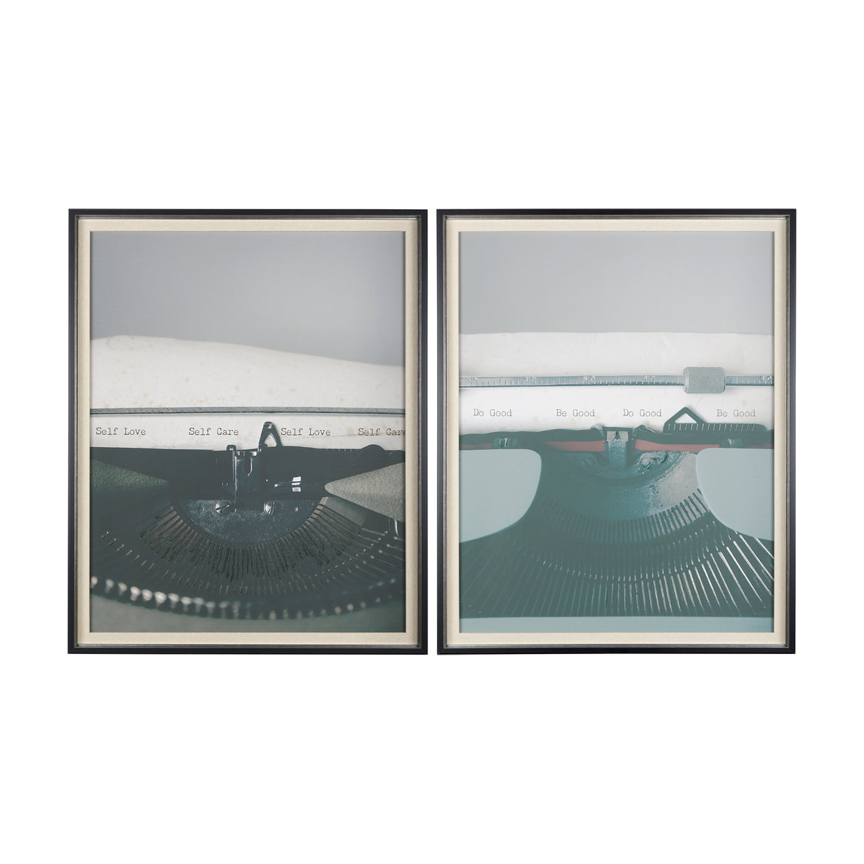Typewriter Notes Care by Mercana Studio Hand Embellished Textured Framed Photo Art Print Matted unde from Mercana - Luna Furniture