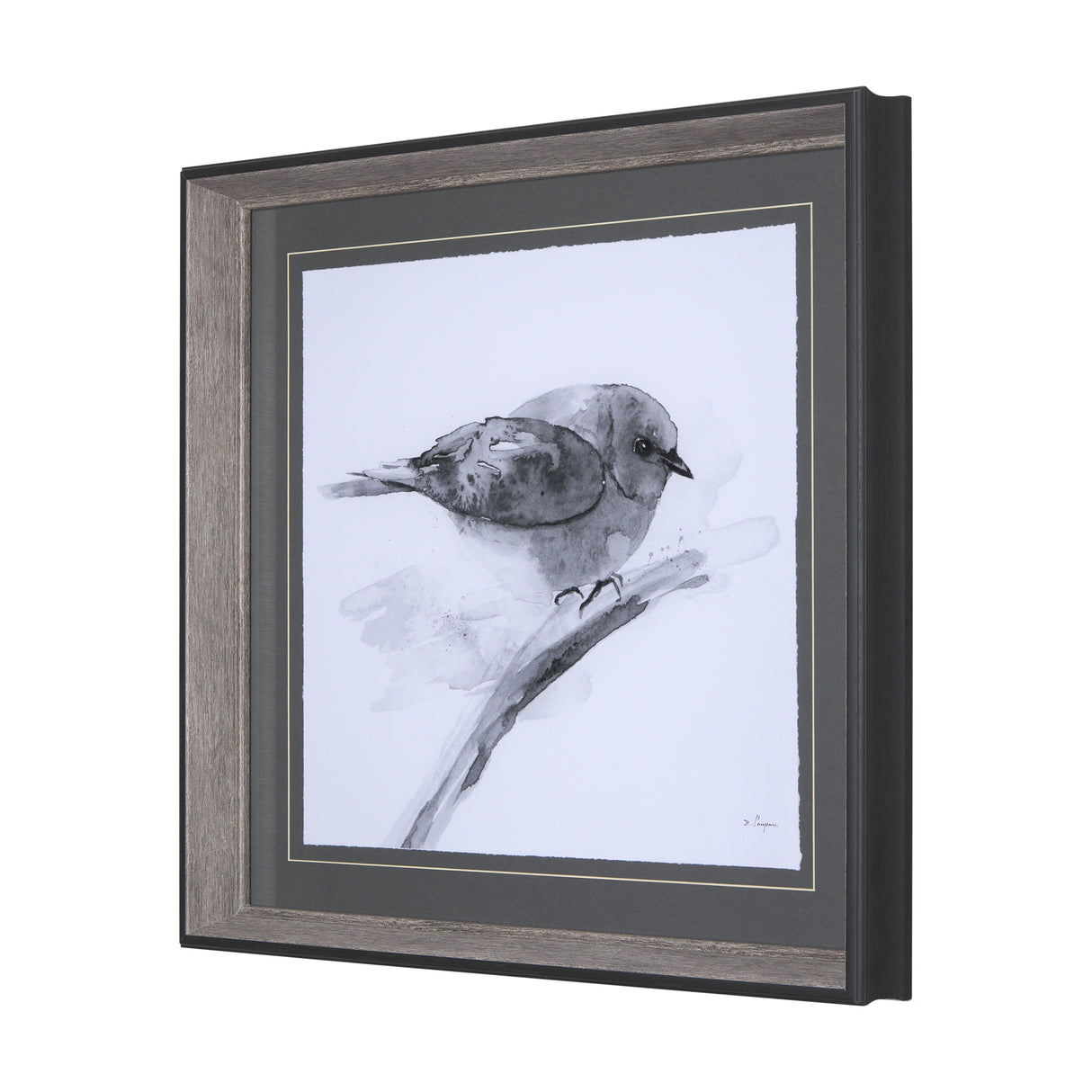 Eastern Blue BW III by Mercana Studio Hand Embellished Textured Framed Art Print Matted under Glass from Mercana - Luna Furniture