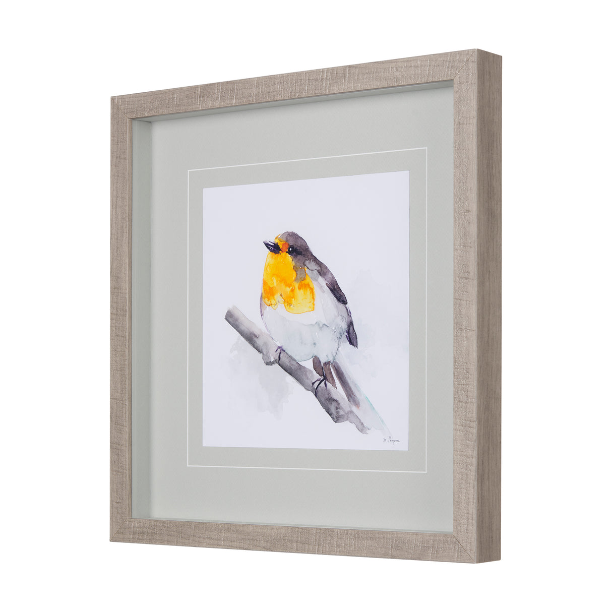 Robin I by Mercana Studio a Hand Embellished Textured Framed Art Print Matted under Glass from Mercana - Luna Furniture