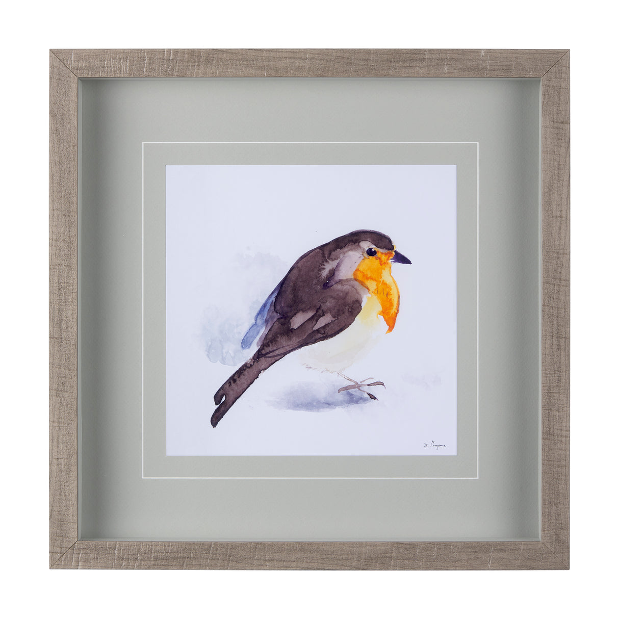 Robin II by Mercana Studio a Hand Embellished Textured Framed Art Print Matted under Glass from Mercana - Luna Furniture
