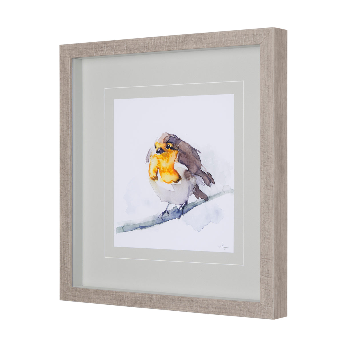 Robin III by Mercana Studio a Hand Embellished Textured Framed Art Print Matted under Glass from Mercana - Luna Furniture