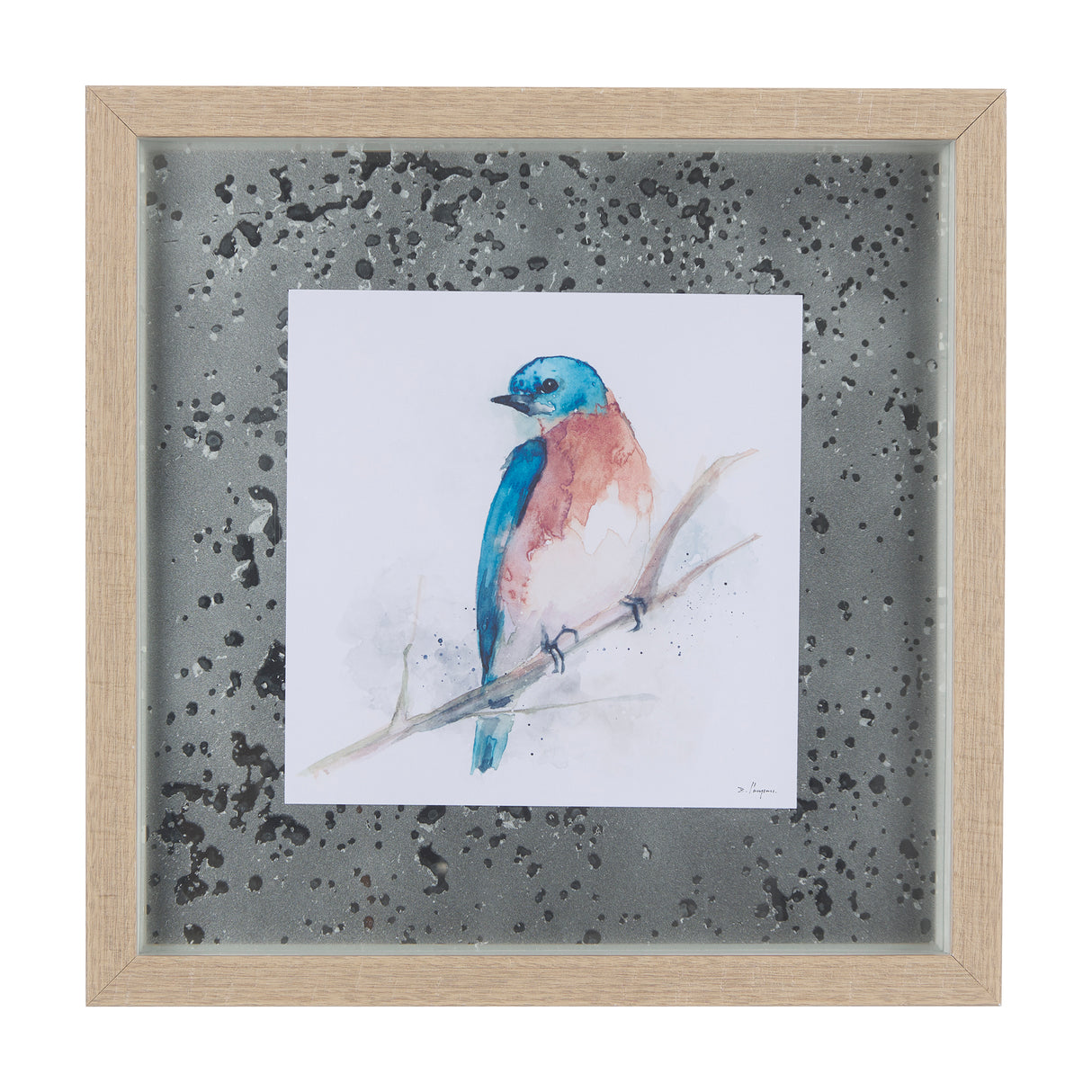 Eastern Blue VI by Mercana Studio a Hand Embellished Textured Framed Art Print Matted under Glass from Mercana - Luna Furniture