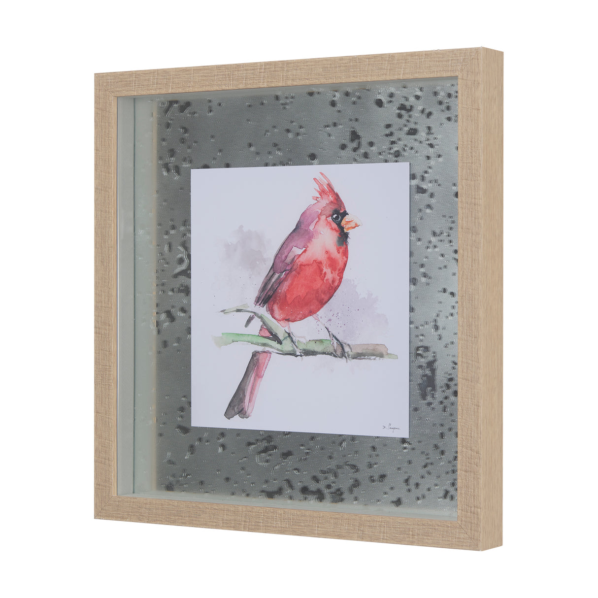 Cardinal II by Mercana Studio a Hand Embellished Textured Framed Art Print Matted under Glass from Mercana - Luna Furniture