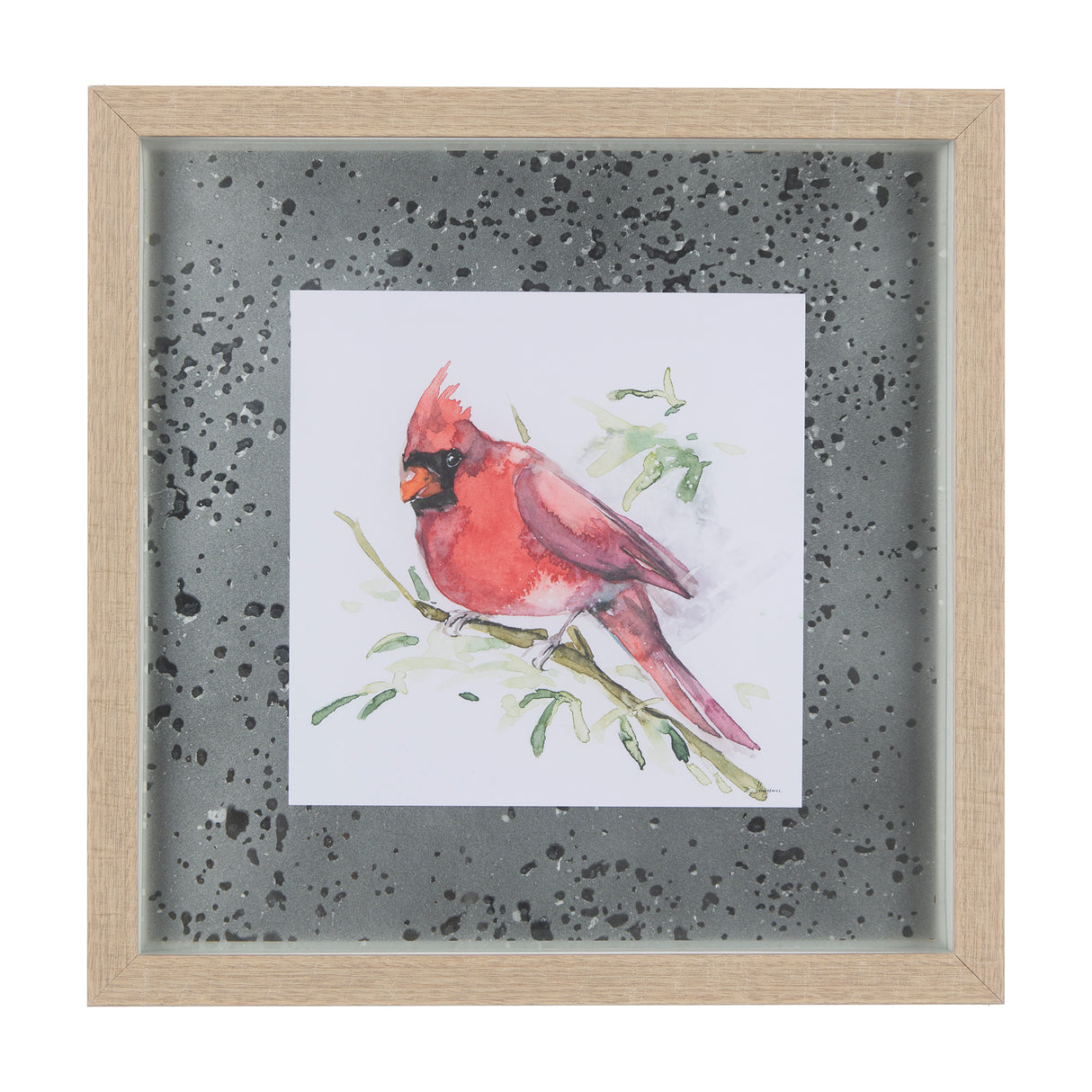 Cardinal III by Mercana Studio a Hand Embellished Textured Framed Art Print Matted under Glass from Mercana - Luna Furniture