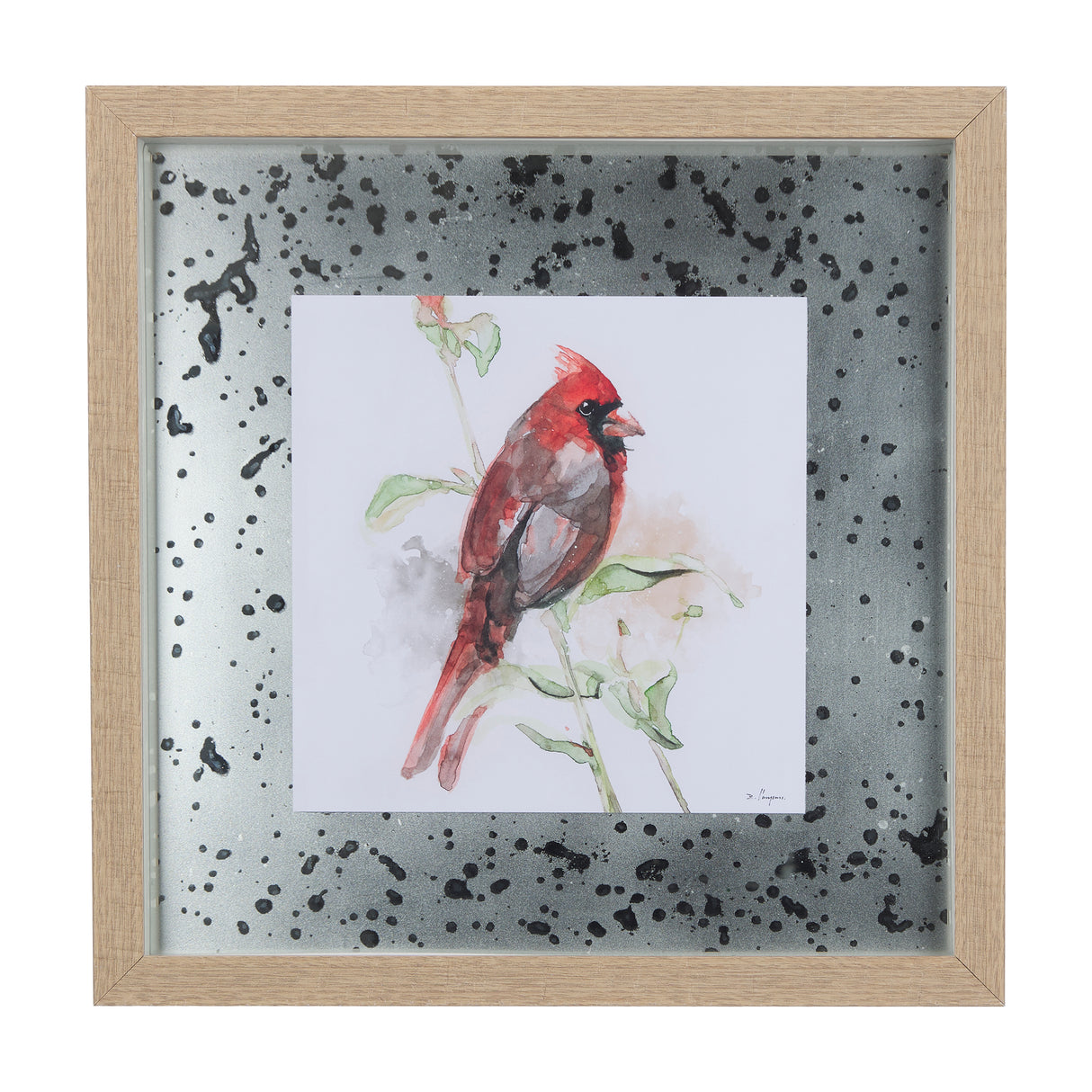 Cardinal IV by Mercana Studio a Hand Embellished Textured Framed Art Print Matted under Glass from Mercana - Luna Furniture
