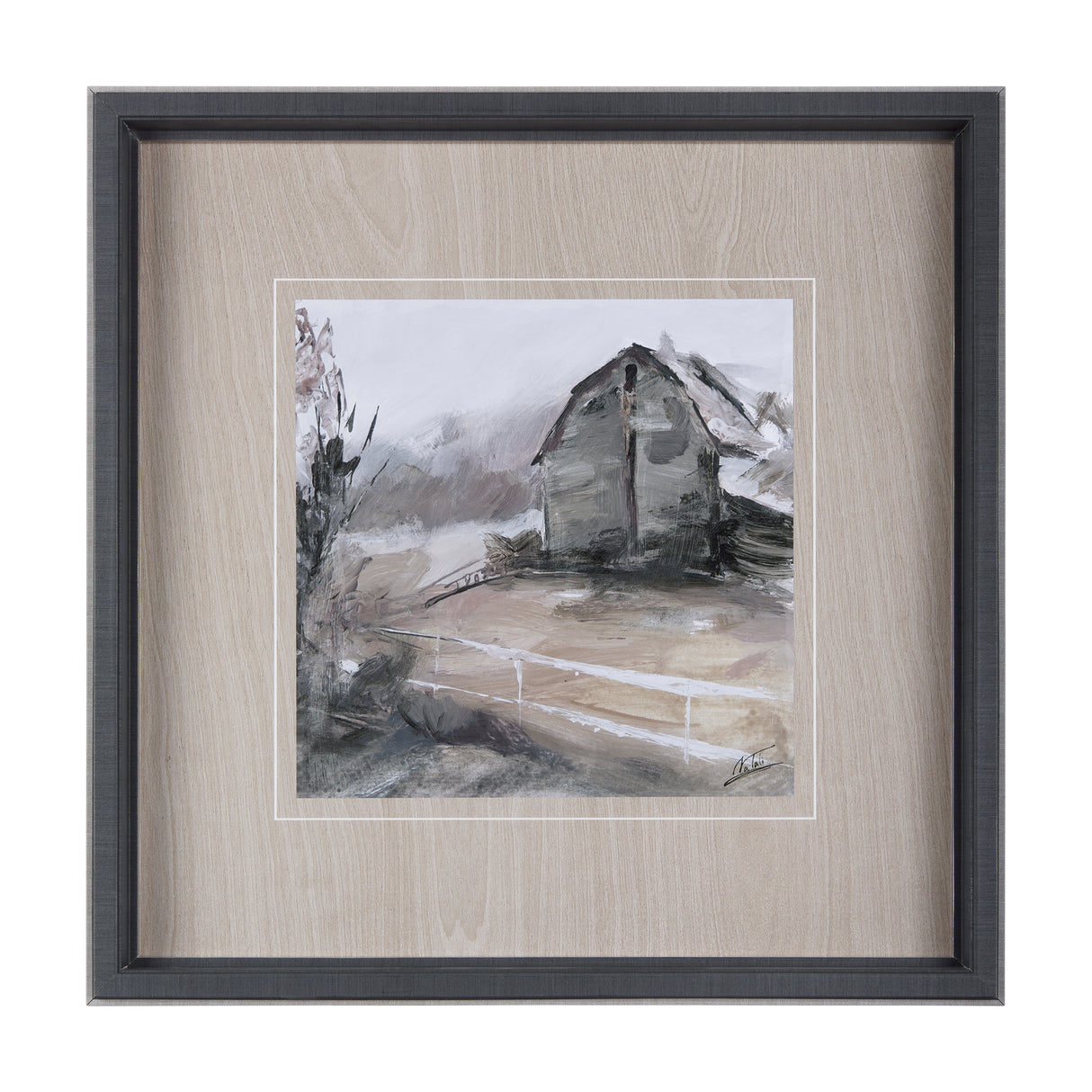 Late Autumn in Countryside I by Mercana Studio Hand Embellished Framed Art Print Matted under Glass from Mercana - Luna Furniture