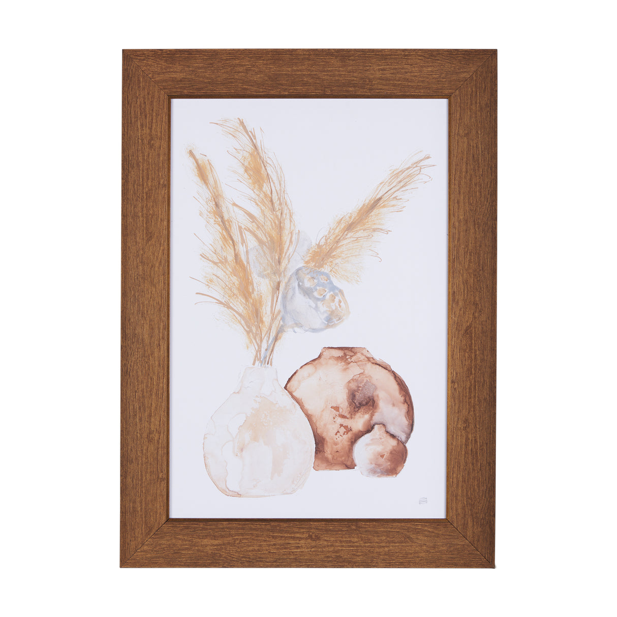 Vase Gray Lotus Pods by Mercana Studio a Hand Embellished Textured Framed Art Print from Mercana - Luna Furniture