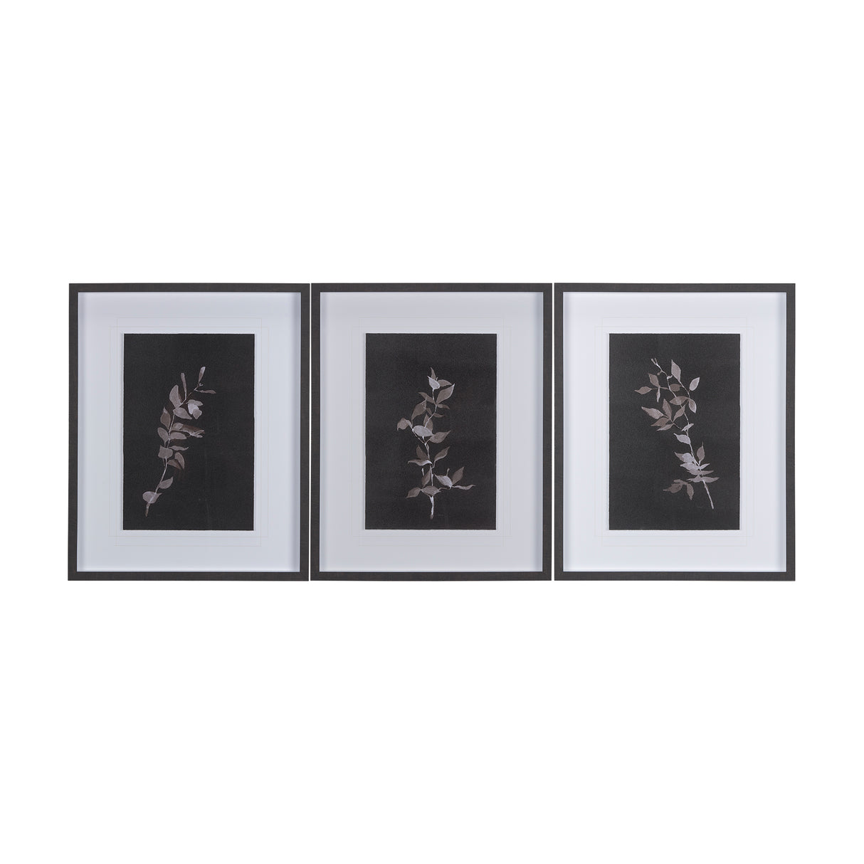 Night Leaves II by Mercana Studio a Hand Embellished Textured Framed Art Print Matted under Glass from Mercana - Luna Furniture