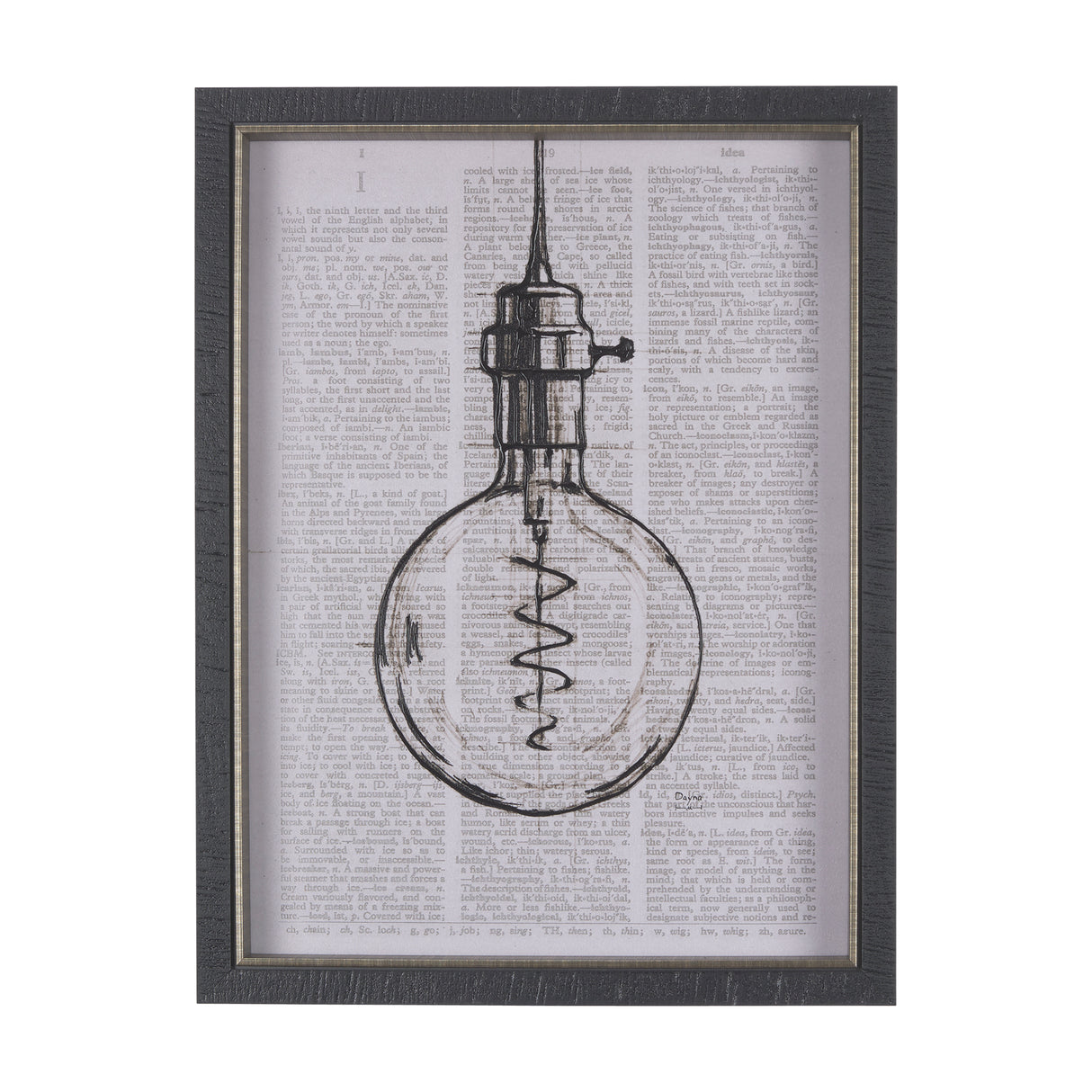 Vintage Page II by Mercana Studio a Hand Embellished Textured Framed Art Print from Mercana - Luna Furniture