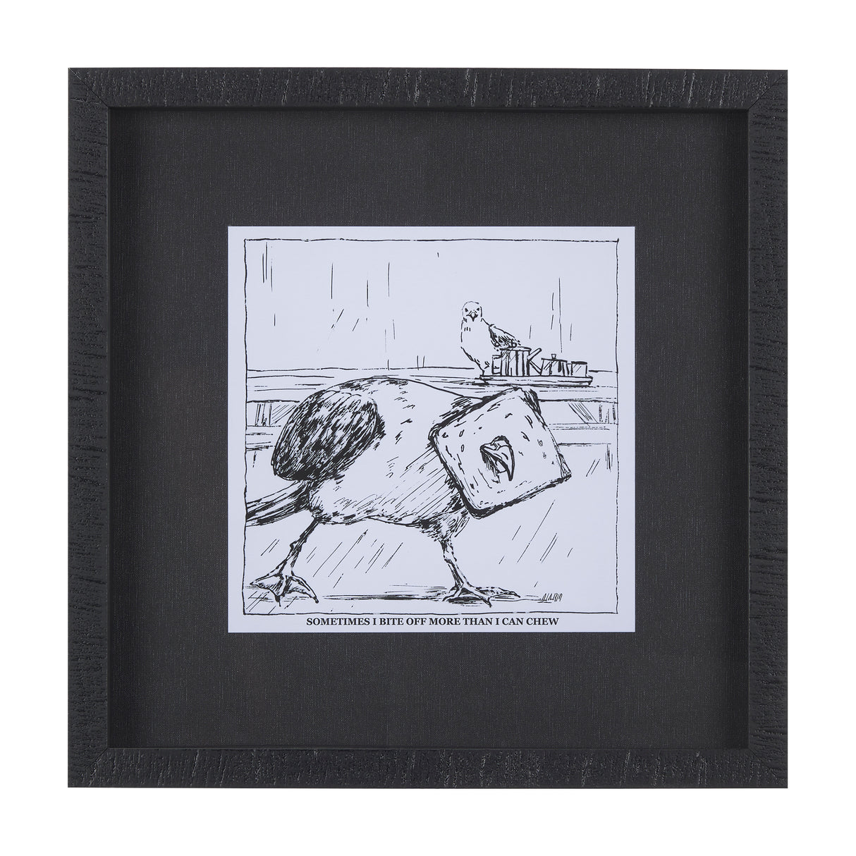 Animal Talk II by Mercana Studio a Framed Art Print Matted under Glass from Mercana - Luna Furniture