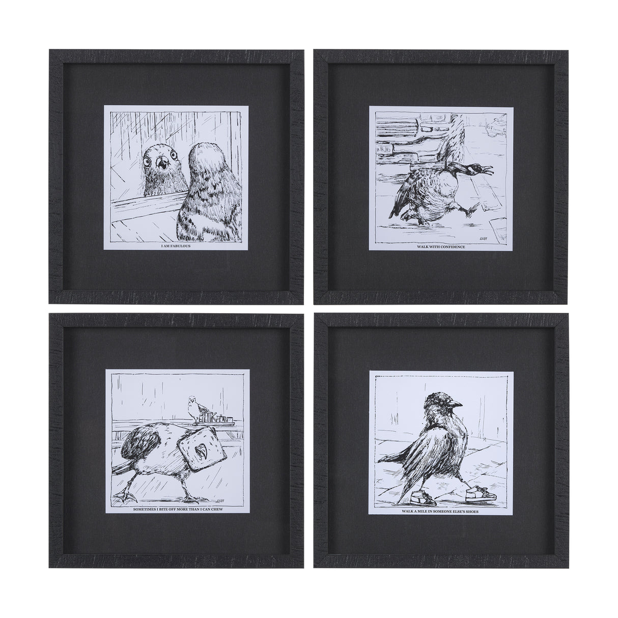 Animal Talk II by Mercana Studio a Framed Art Print Matted under Glass from Mercana - Luna Furniture