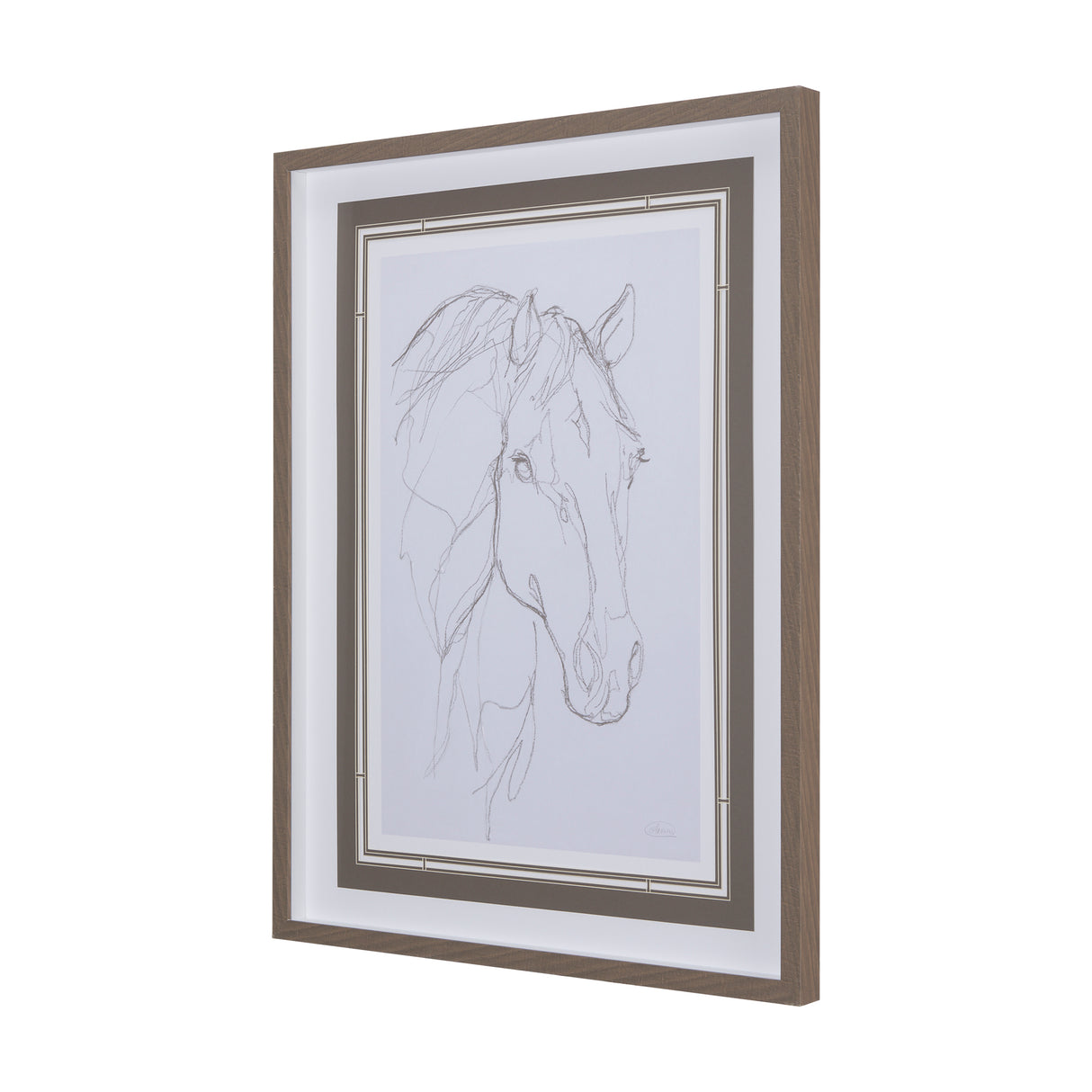Thoroughbred III by Mercana Studio a Hand Embellished Textured Framed Art Print Matted under Glass from Mercana - Luna Furniture