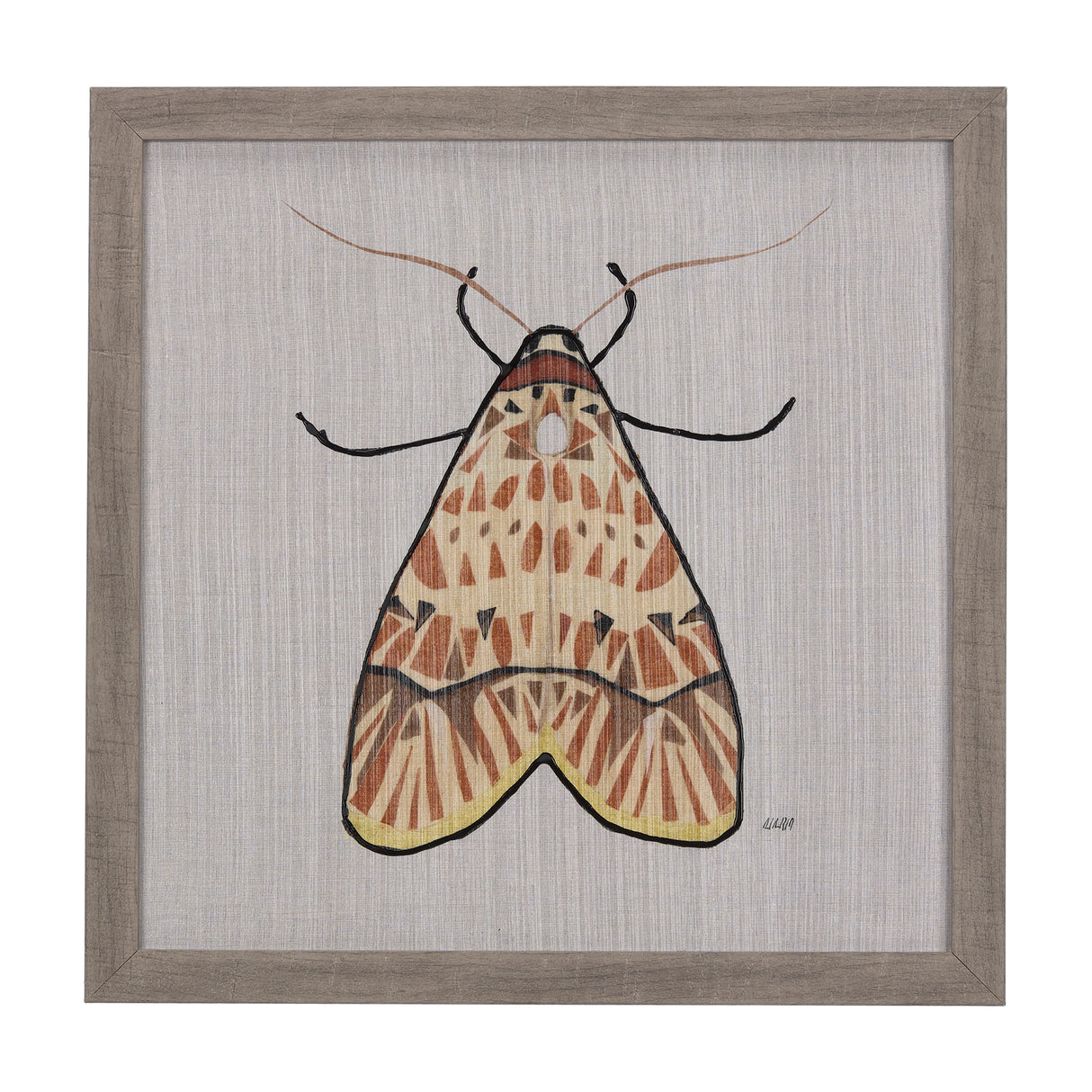 Moth I by Mercana Studio a Hand Embellished Textured Framed Art Print from Mercana - Luna Furniture