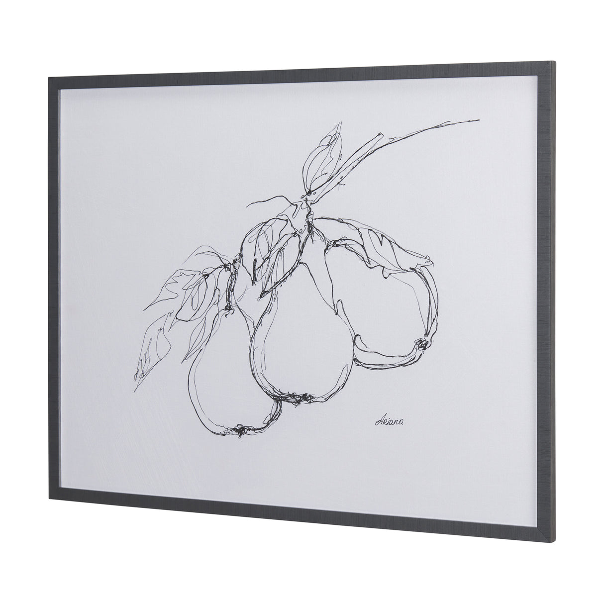 Fruit Sketch Pear by Mercana Studio a Hand Embellished Textured Framed Art Print from Mercana - Luna Furniture