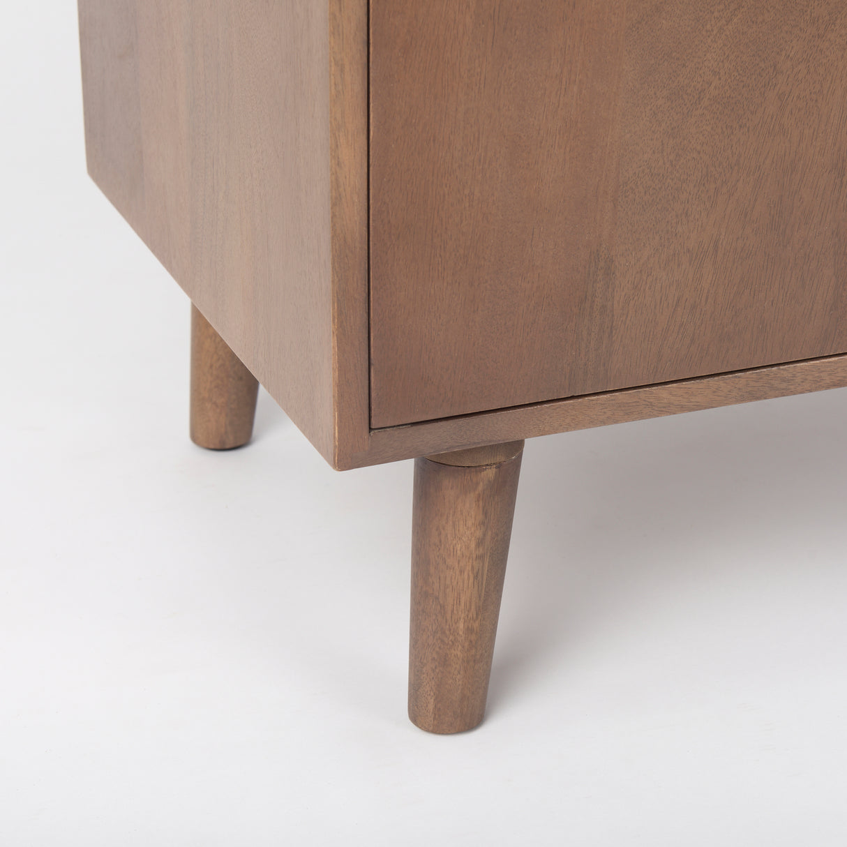Lillie 36.0L x 16.0W x 32.0H Medium Brown Wood 2 Door Tray Top Accent Cabinet from Mercana - Luna Furniture
