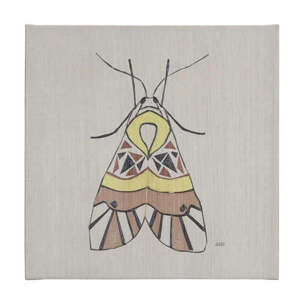 Moth II by Mercana Studio a Hand Embellished Textured Canvas