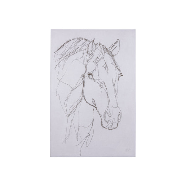 Thoroughbred III by Mercana Studio a Hand Embellished Textured Canvas