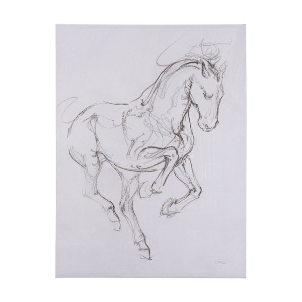 Horse I by Mercana Studio a Hand Embellished Textured Canvas