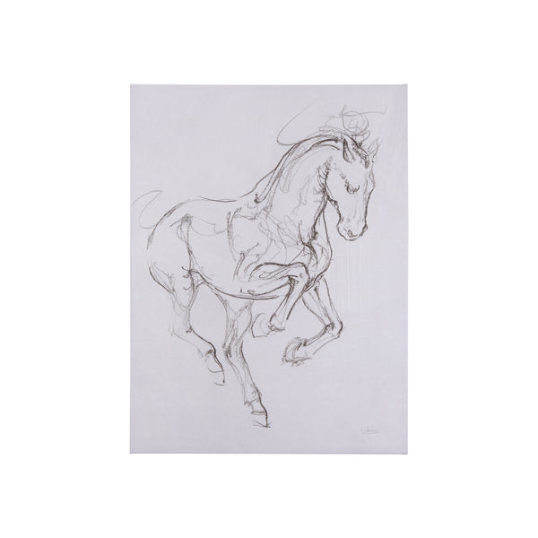 Horse I by Mercana Studio a Hand Embellished Textured Canvas