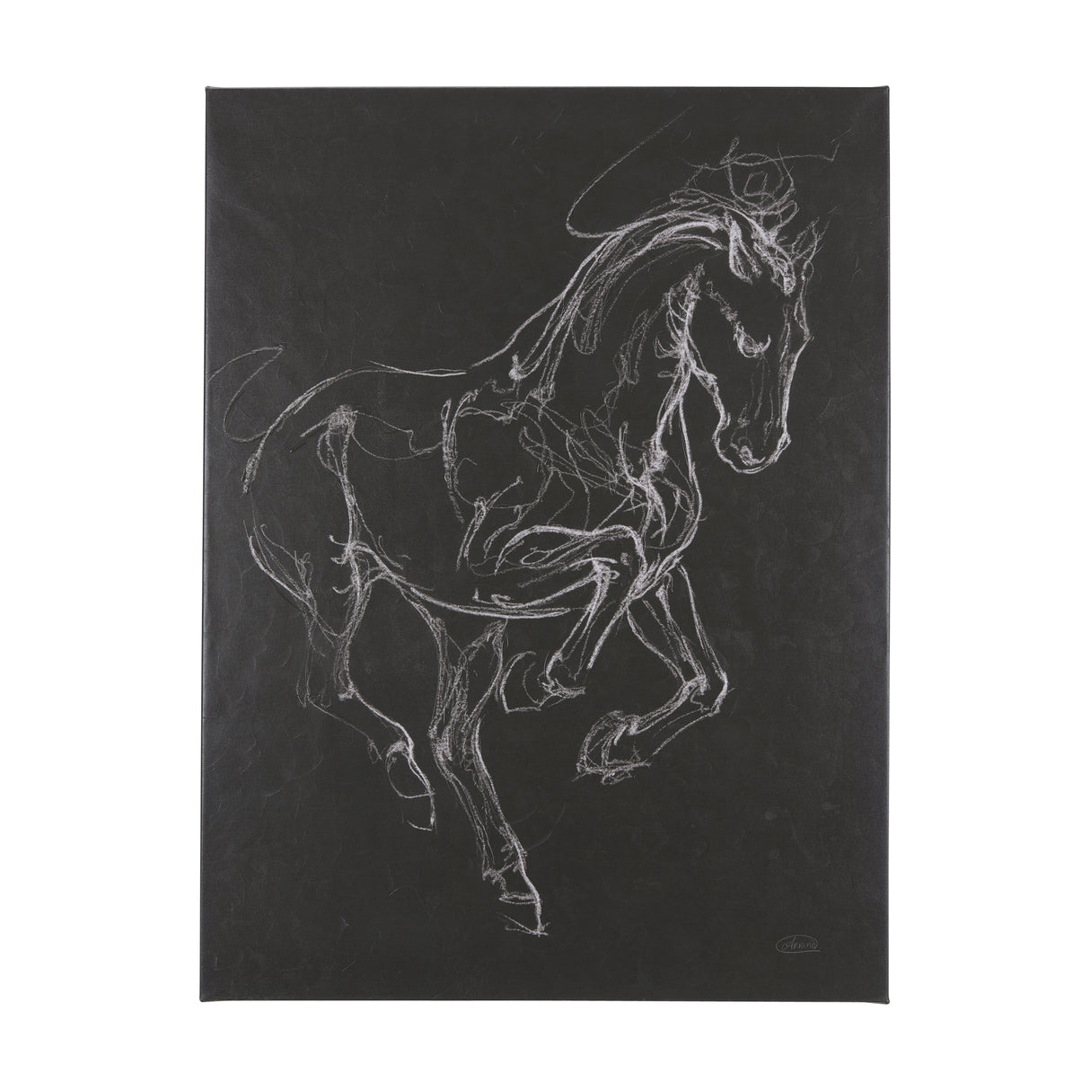 Horse III by Mercana Studio a Hand Embellished Textured Canvas from Mercana - Luna Furniture