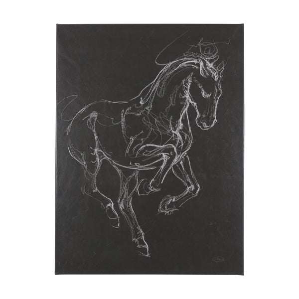 Horse III by Mercana Studio a Hand Embellished Textured Canvas