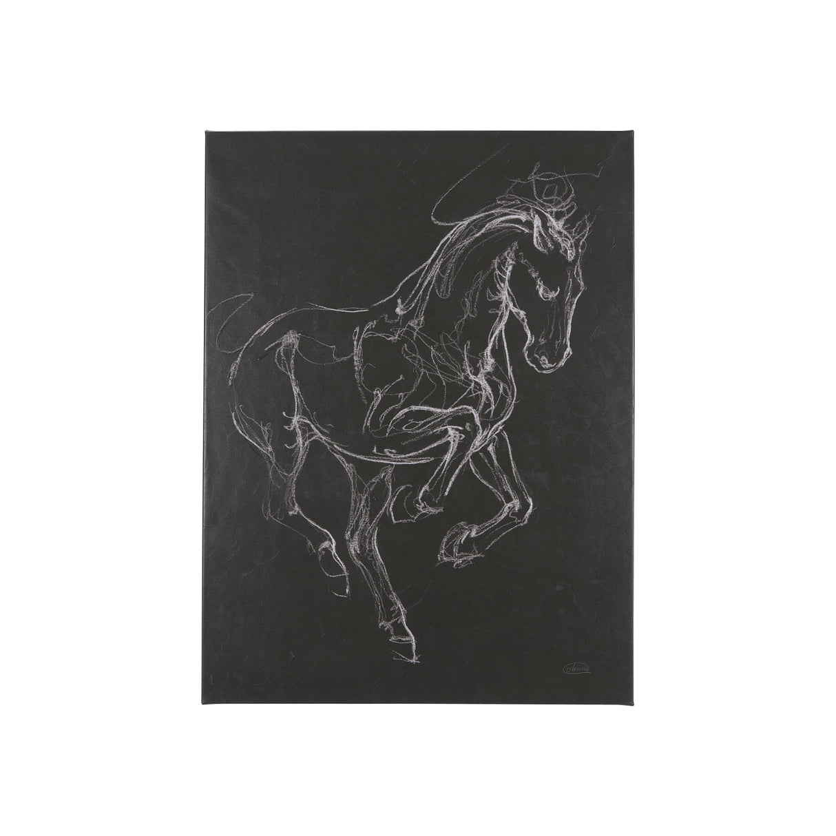 Horse III by Mercana Studio a Hand Embellished Textured Canvas from Mercana - Luna Furniture